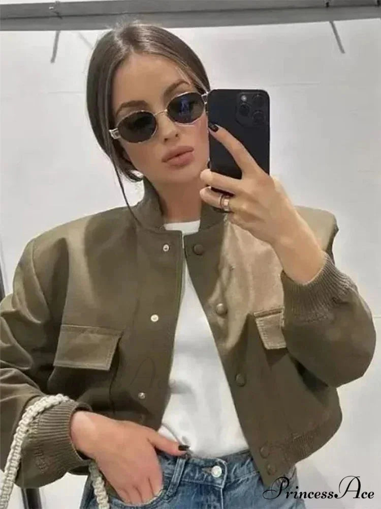 Elegant Solid Single-breasted Motorcycle Chic Long Sleeves With Pocket Autumn Stylish Coat