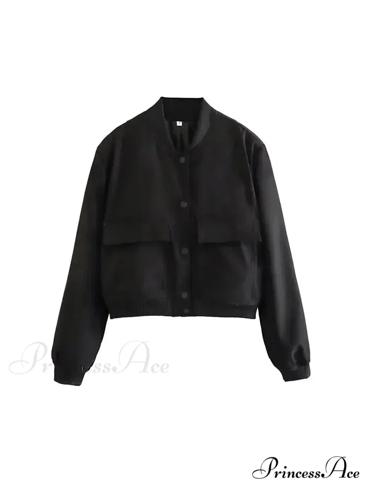 Elegant Solid Single-breasted Motorcycle Chic Long Sleeves With Pocket Autumn Stylish Coat