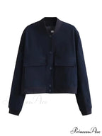 Elegant Solid Single-breasted Motorcycle Chic Long Sleeves With Pocket Autumn Stylish Coat