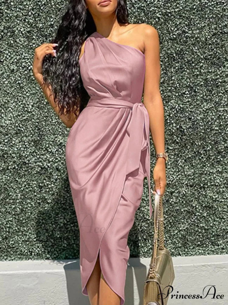 Elegant V Neck Strap Sleeveless Irregular Party Dress