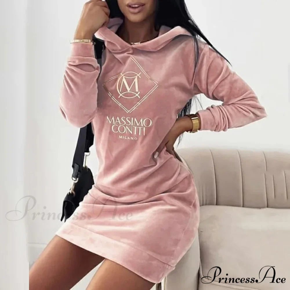 Elegant Velvet Women Mini Dress