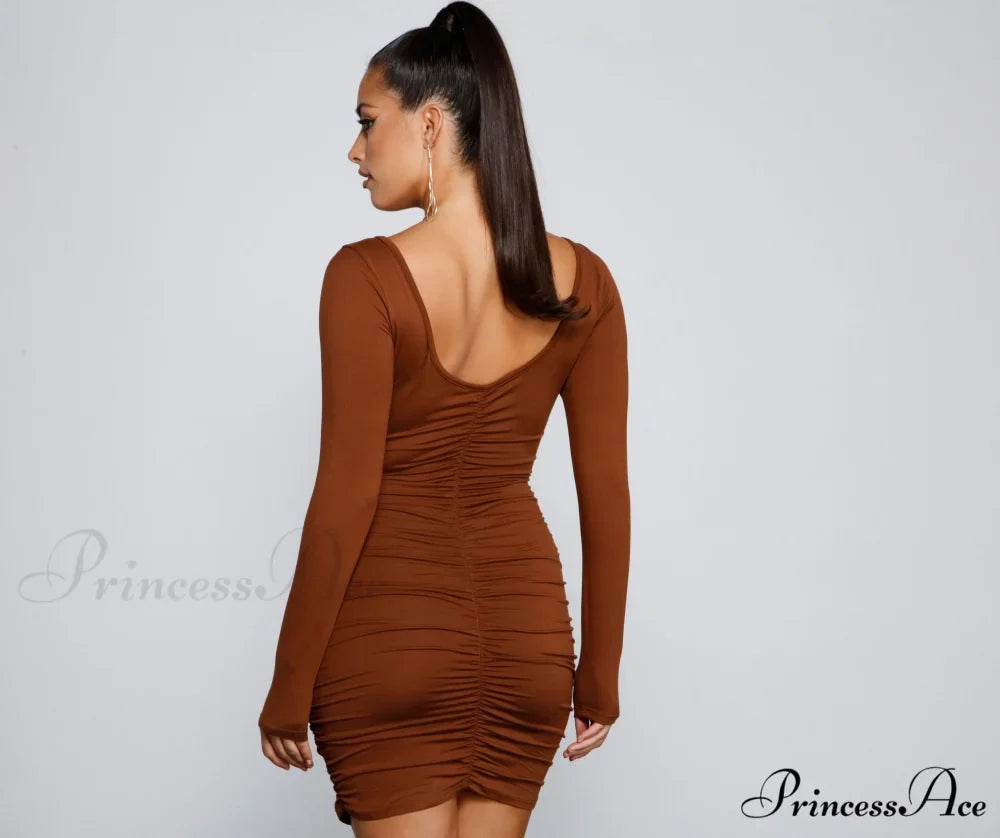 Elevated Chic Stylish Ruched Mini Dress