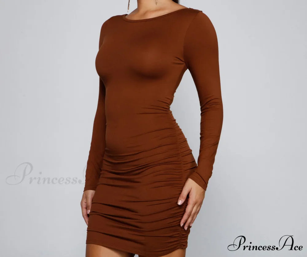 Elevated Chic Stylish Ruched Mini Dress