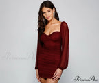 Elevated Glam Stylish Ruched Mini Dress