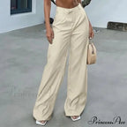 Elevated Waist Bind Side Pleated Trousers
