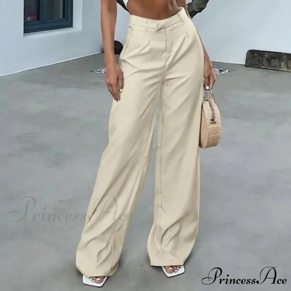Elevated Waist Bind Side Pleated Trousers