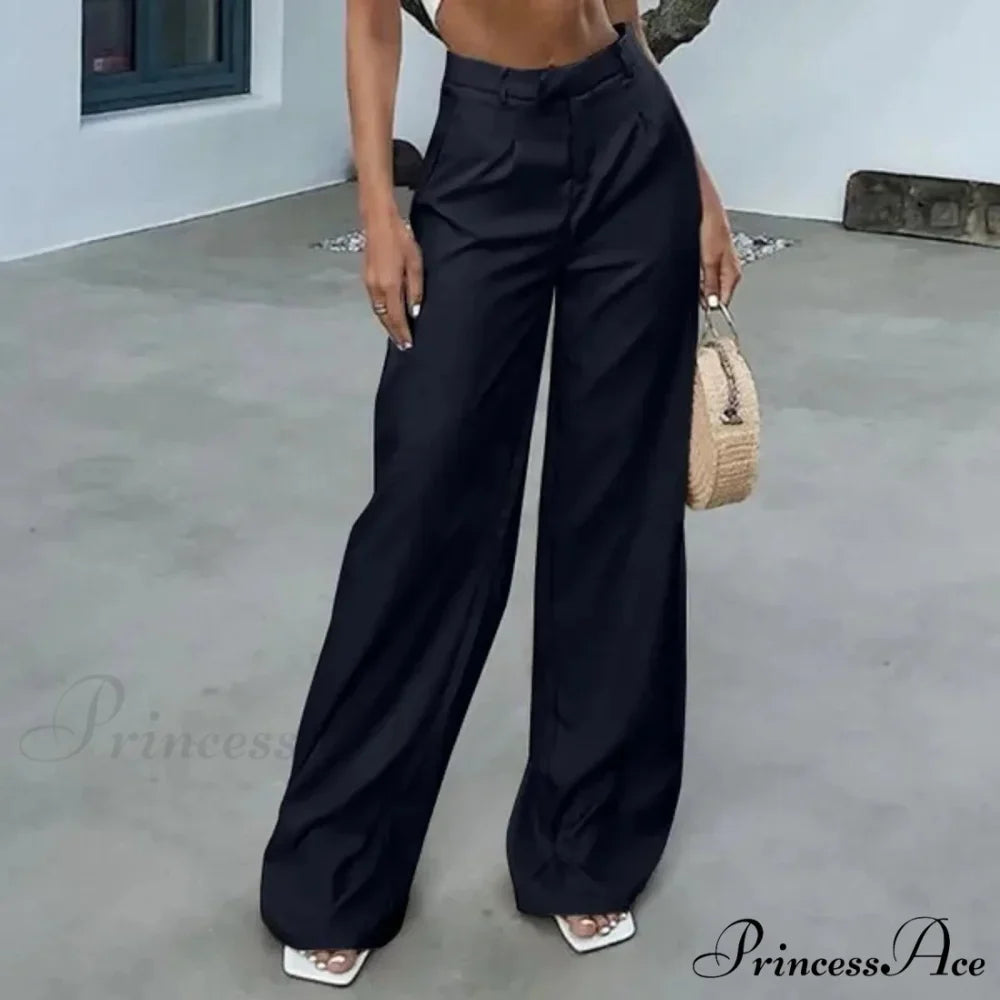 Elevated Waist Bind Side Pleated Trousers