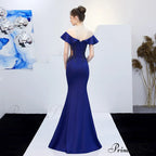 Elizabeth ruffled-strap Stylish embroidered fishtail dress