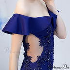 Elizabeth ruffled-strap Stylish embroidered fishtail dress