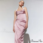 Ella Cowl Stylish Neck Satin Dress