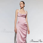 Ella Cowl Stylish Neck Satin Dress