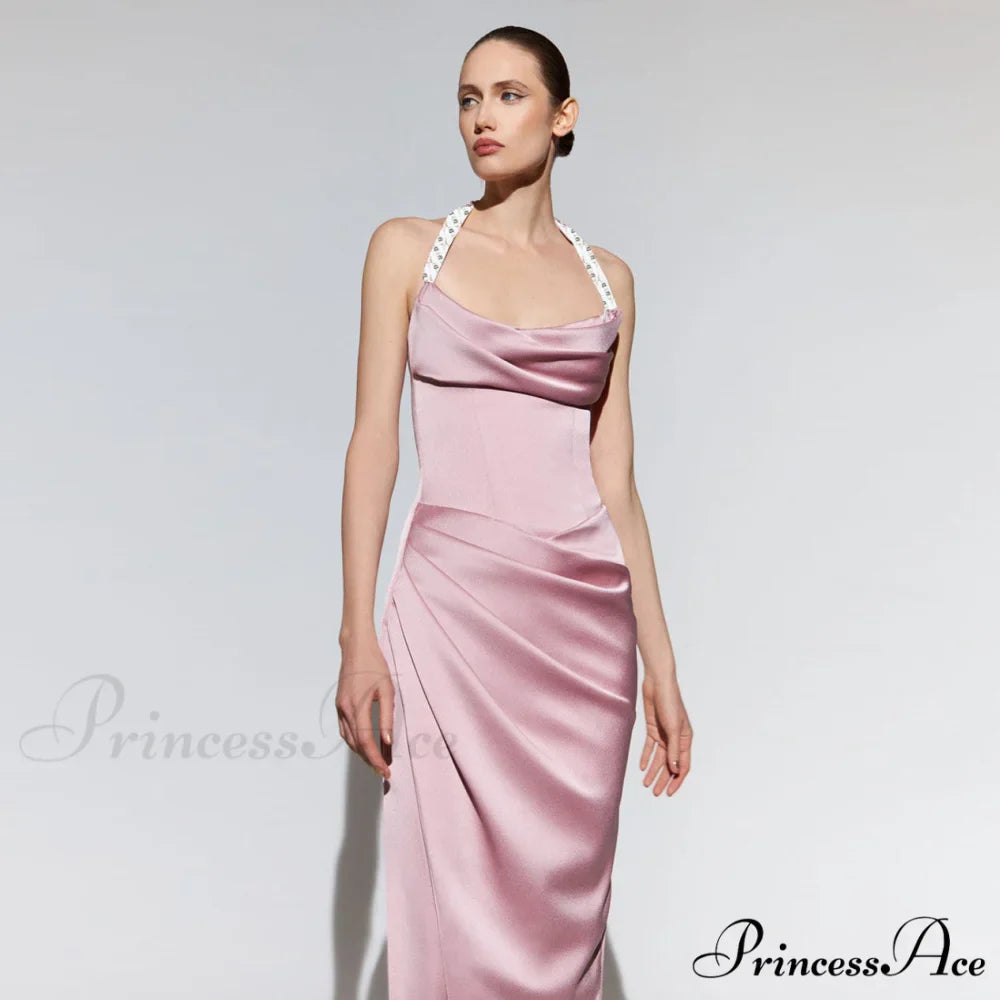 Ella Cowl Stylish Neck Satin Dress