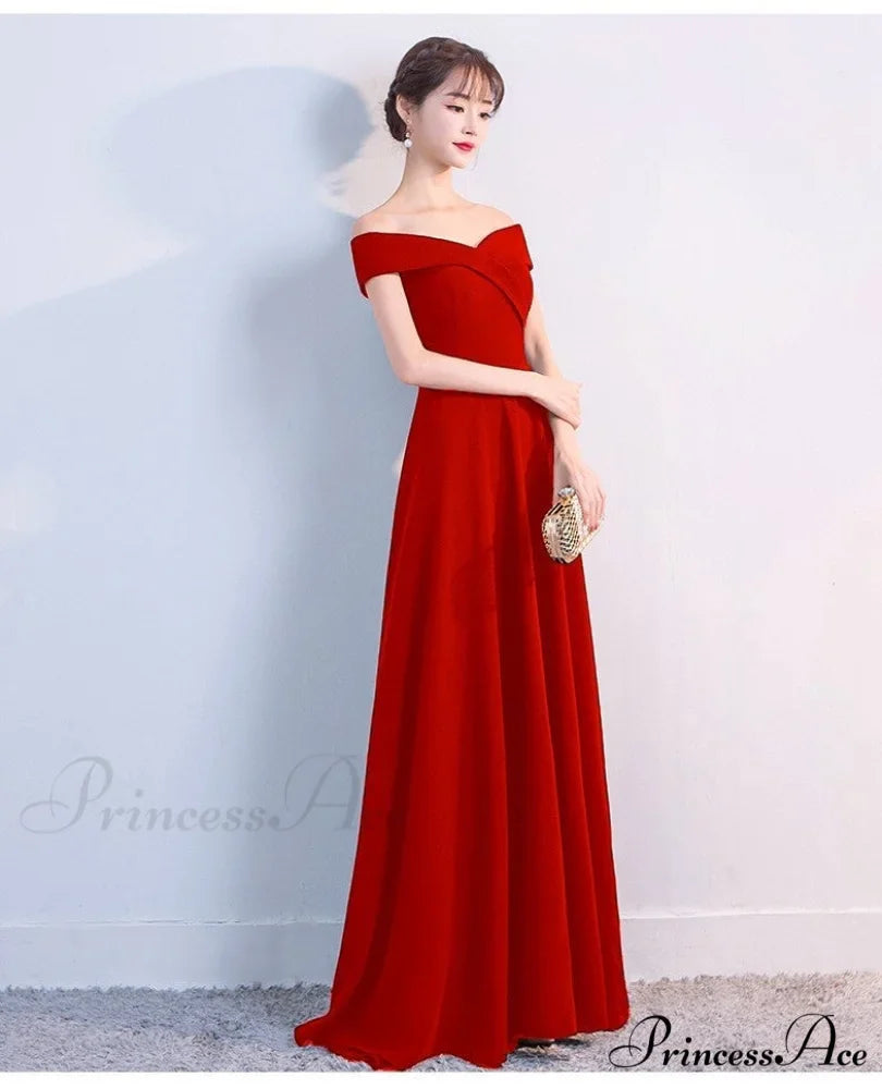 Ella Elegant off-the-shoulder gown