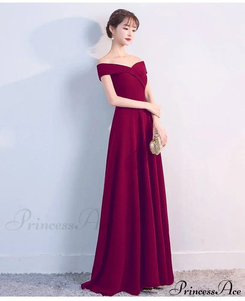 Ella Elegant off-the-shoulder gown