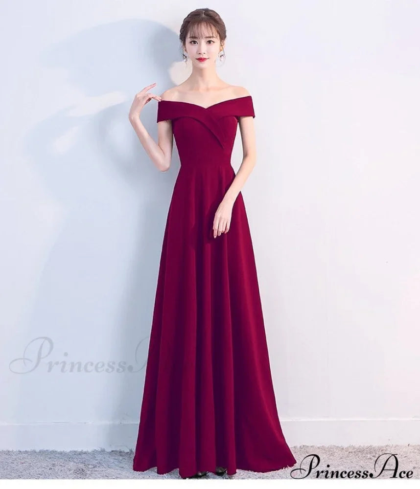 Ella Elegant off-the-shoulder gown