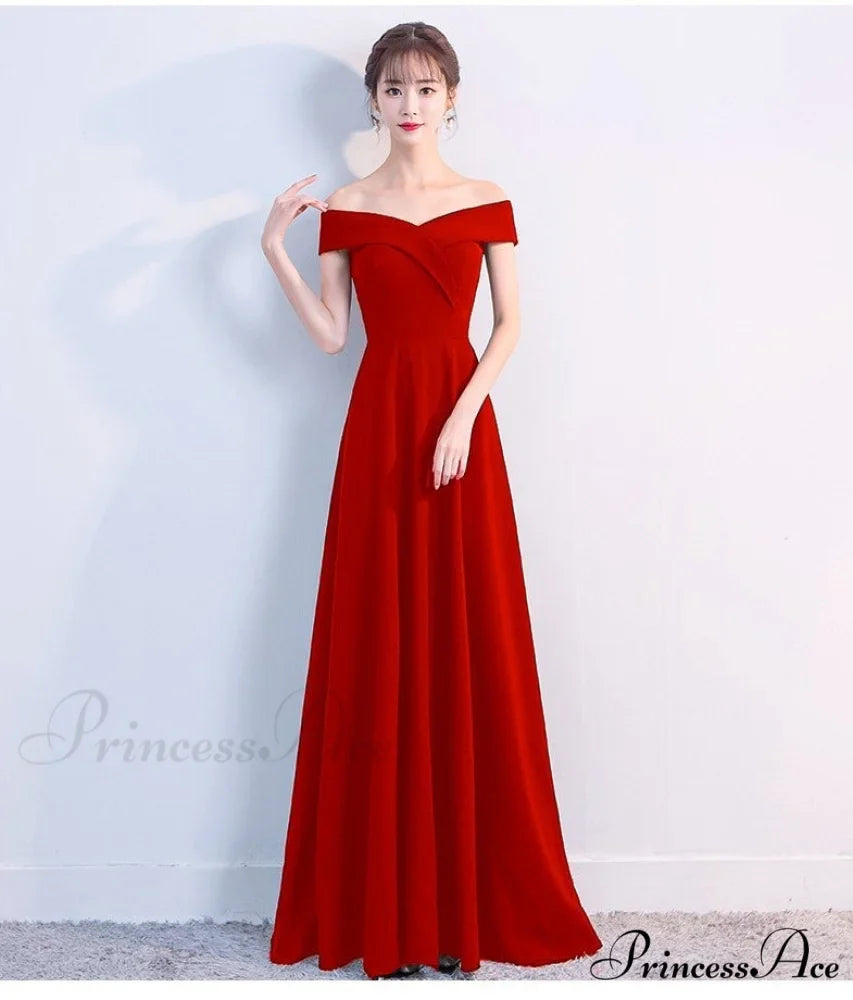 Ella Elegant off-the-shoulder gown