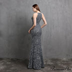 Ella halterneck Stylish sequined formal dress