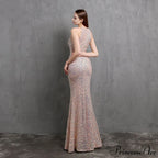 Ella halterneck Stylish sequined formal dress