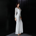 Ella long-sleeve sequined Charming formal fishtail dress