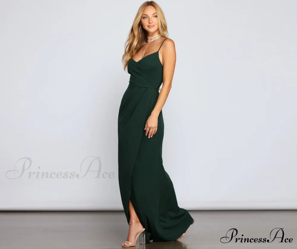 Ember Formal Stylish Wrap Mermaid Dress