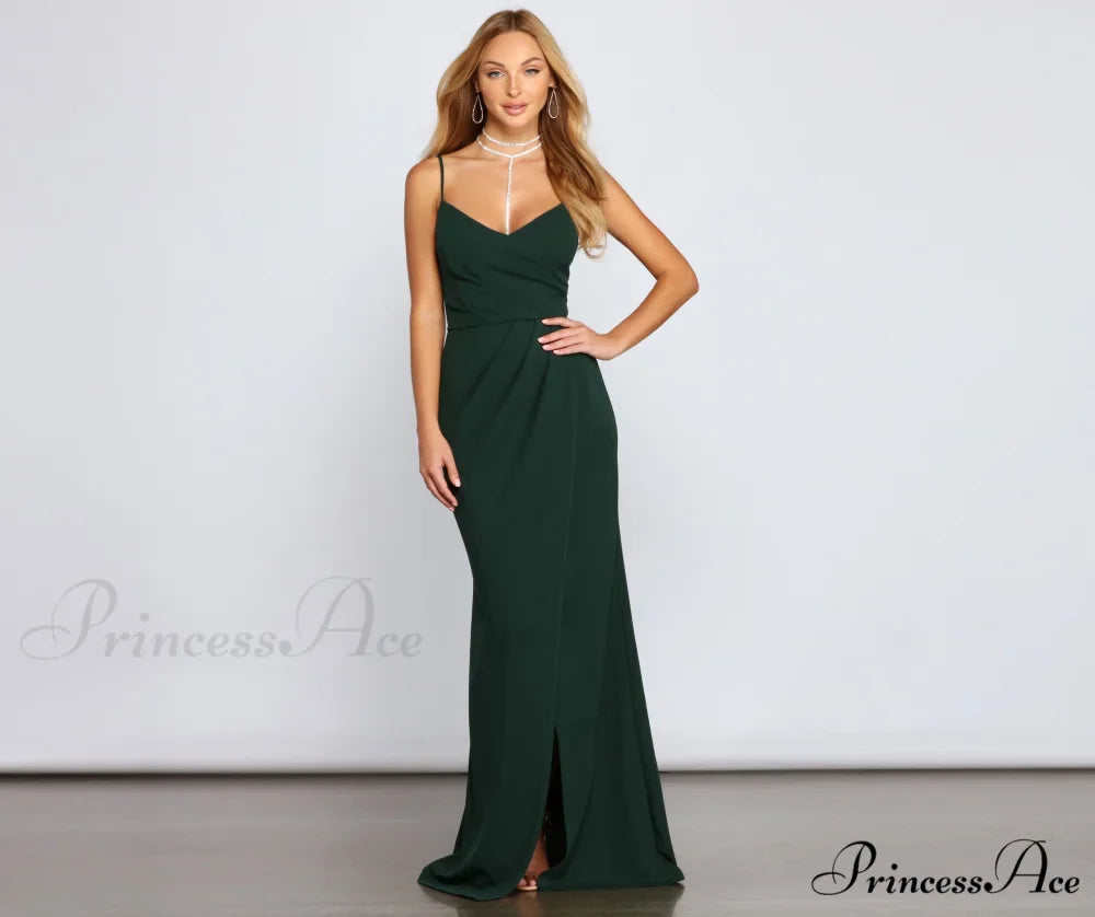 Ember Formal Stylish Wrap Mermaid Dress