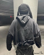 Embroidered Black Hoodie