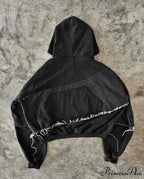 Embroidered Black Hoodie