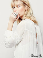 Embroidered Blossom V-neck Separated Mini Bohemian Dress