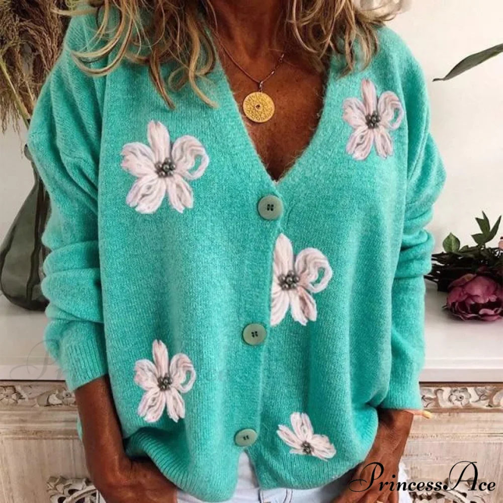 Embroidered Flowered Cardigan