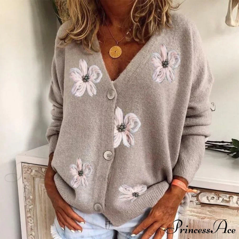 Embroidered Flowered Cardigan