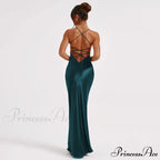 Emilia Draped Stylish Satin Gown