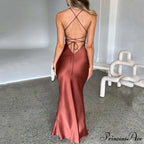Emilia Draped Stylish Satin Gown