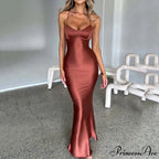 Emilia Draped Stylish Satin Gown