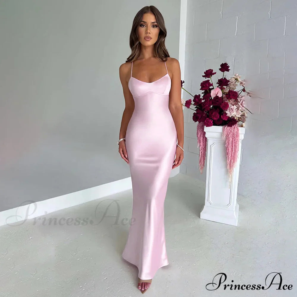 Emilia Draped Stylish Satin Gown