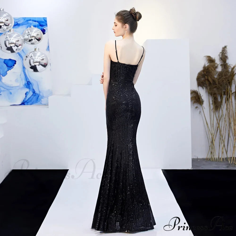 Emma sequined Stylish Formal slit dress