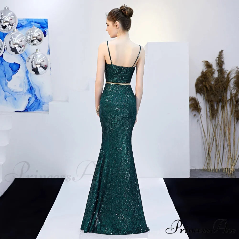 Emma sequined Stylish Formal slit dress