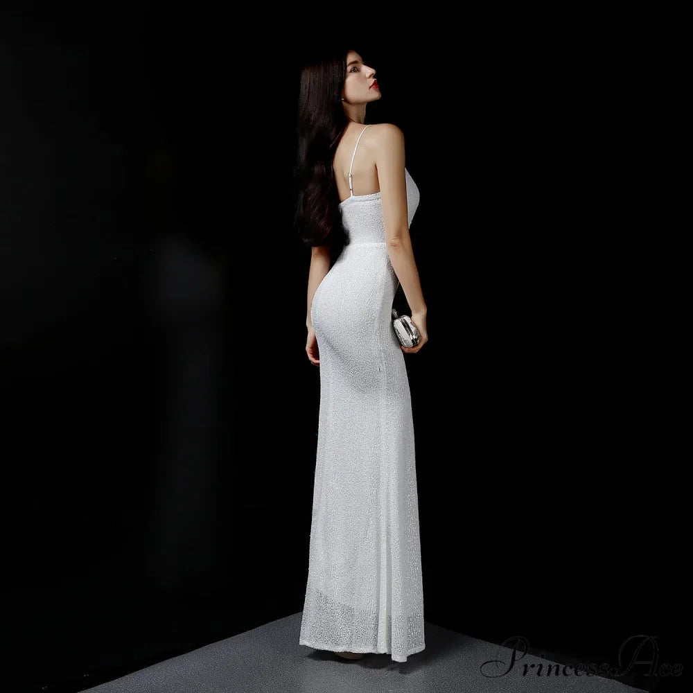 Emma sequined Stylish Formal slit dress