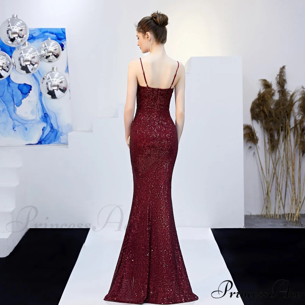Emma sequined Stylish Formal slit dress