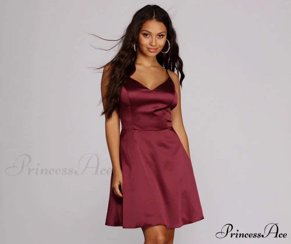 Emme Satin Stylish Party Dress