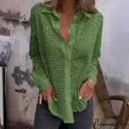 Empty Cotton Flower Stitching Extended Sleeve Boho Blouse