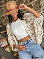 Empty Deep-neck Knitted Coat