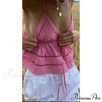 Empty-Out Fasten-Up Crop Top