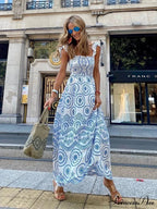 Empty Out Flower Stitching Soaring Sleeve Dress