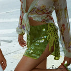 Empty Out Glittery Sequined Skirt