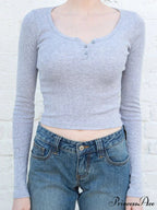 Empty Out Rose Long Sleeve Seductive Slim Top Knit Top