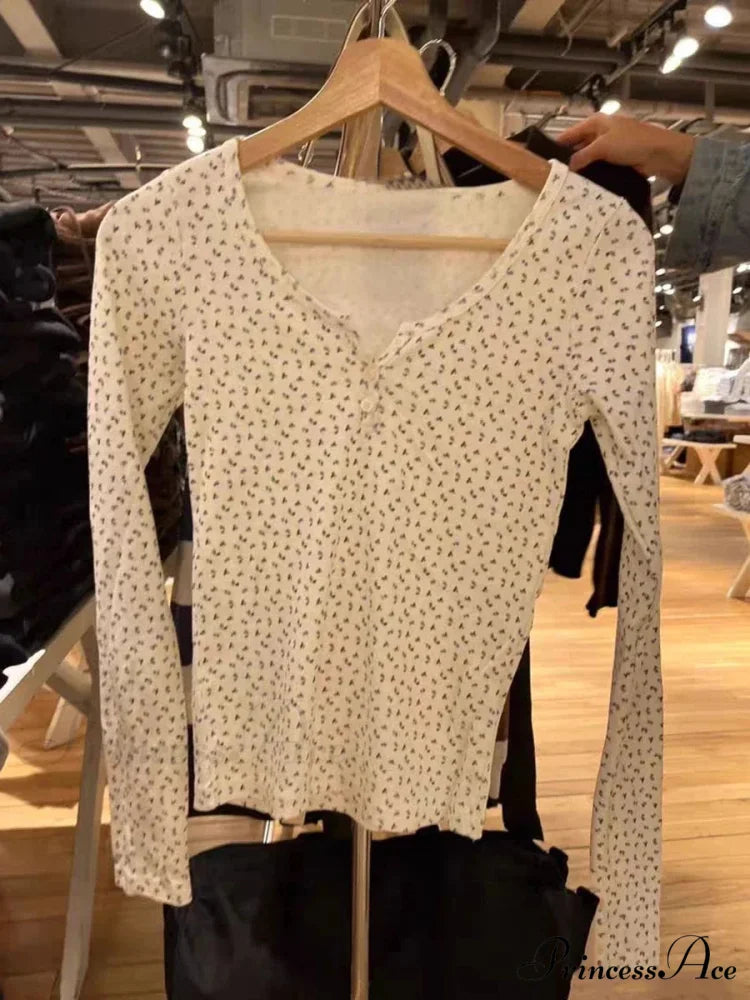 Empty Out Rose Long Sleeve Seductive Slim Top Knit Top