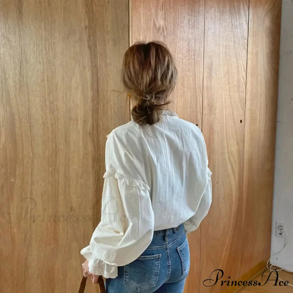 Empty Out Sophisticated Informal Blouse Women Blouses