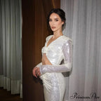 Empty Out Sparkling Low-Cut Maxi Prom Dress