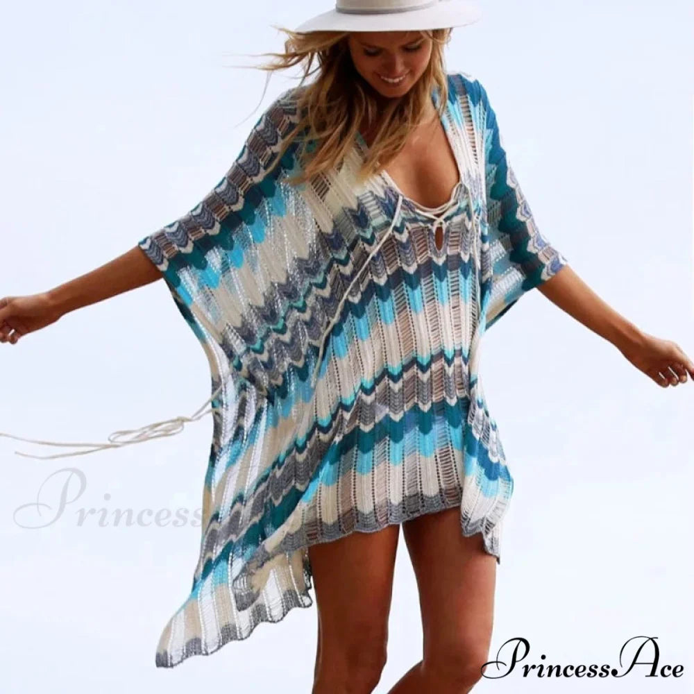 Empty Profound V-neck Lace Up Tunic Mini Dress