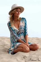 Empty Profound V-neck Lace Up Tunic Mini Dress